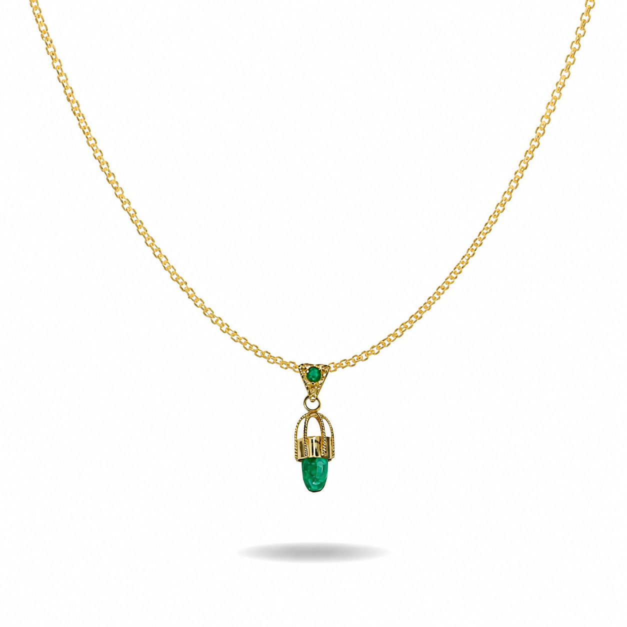 Emerald Necklace handcrafted by Emilio's Jewelry